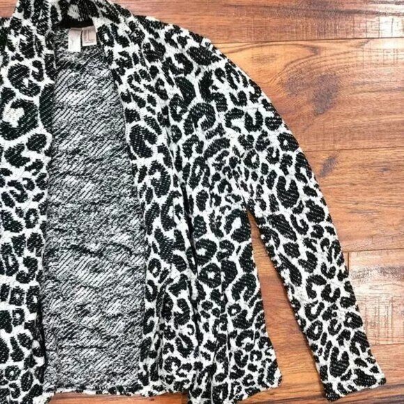 Forever 21 Junior's Animal Print Long Sleeve Open Sweater Casual Cardigan Small - Picture 2 of 5